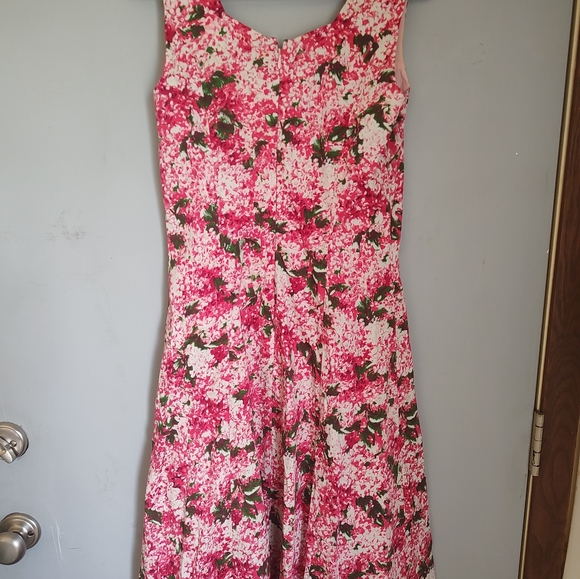 Talbot's Sleeveless Pink Floral Cotton Dress - Picture 3 of 4